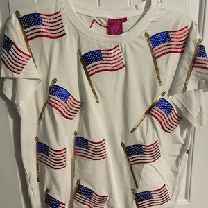 Queen of Sparkles American Flag Shirt